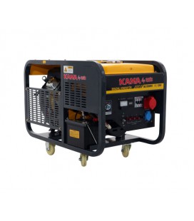 Генератор бензиновый KGL15000FE3, 3-фазный 220/400V, 50Hz, 15kVA/12kW, бак 25 л, расход 5.7 л/ч, пуск: стартер, 920x568x800 мм, 