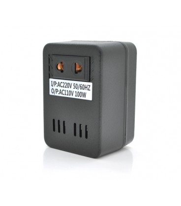 Трансформатор понижающего напряжения 100W Input 220 V/Output 110V, + универсальная розетка