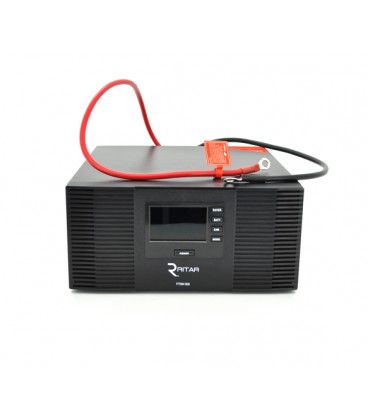 ИБП с правильной синусоидой RITAR RTSWrl-600 (420Вт), 12В с переключнием тока заряда 10A и 20 A (360*330*230) 9,6 кг (290*255*12