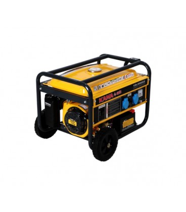 Генератор бензиновый KGL3500CE, 1-фазный 230V, 50Hz, 3.5kVA/2.8kW, бак 15 л, расход 1.3 л/ч, пуск: ручной/стартер, 590х433х430 м