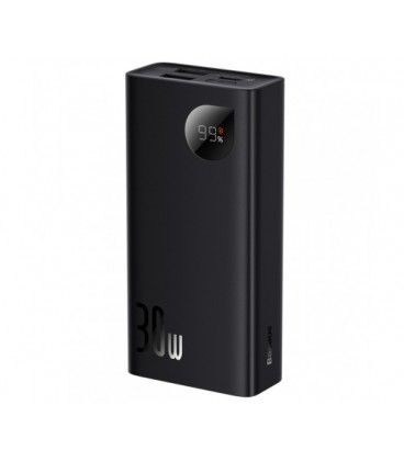 PowerBank Baseus Adaman2 Digital Display Fast Charge 10000mAh 30W, 2*USB+Type-C, PD3.0, QC3.0, Black, Q40
