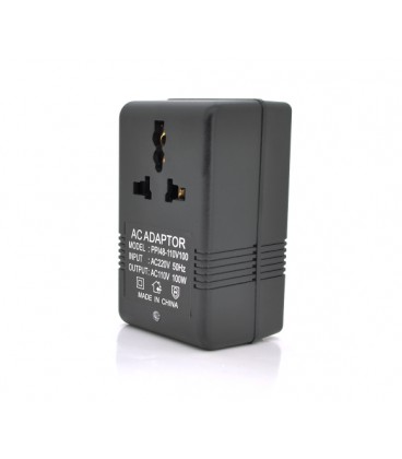 Преобразователь напряжения трансформаторный HC-100W Input 220 V/Output 110V, + универсальная розетка