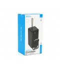 Powerbank ACL PW-94 80000mAh, 4xUSB, 4 кабеля(USB/Micro/Type-C/Lighting), 1,4кг, Black, Box