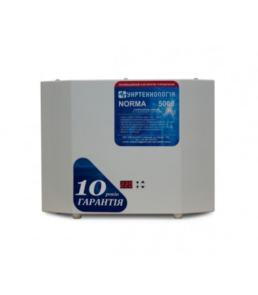 Стабилизатор напряжения теристорный NORMA 5 (5000Вт) 220В, стабилизация 120-260, 9 ступеней