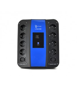 ИБП Ritar U-Smart-1000 (600W), LED, AVR, 3st, 8xSCHUKO socket, 1x12V9Ah, USB x2, RJ45, plastik Case (370*340*190 ) 6,7 кг Q2