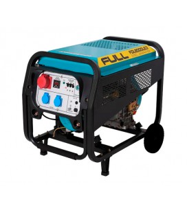 Генератор дизельный FULL FDK8000LE3, 3-фазный 230/400V, 50Hz, 7.5kVA/6kW, бак 12.5 л, расход 2 л/ч, пуск: ручной/стартер, 800x52