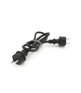 Кабель с двумя литыми вилками для подключения генератора, удлинитель 1 м ГОСТ 2х2,5мм² (4100Вт, 16А, 250В)