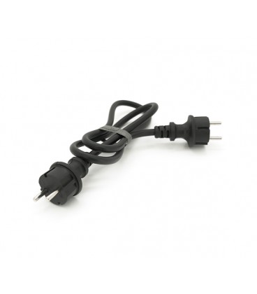 Кабель с двумя литыми вилками для подключения генератора, удлинитель 1 м ГОСТ 2х2,5мм² (4100Вт, 16А, 250В)