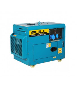 Генератор дизельный FULL FDL9000SC, 1-фазный 230V, 50Hz, 8.5kVA/6.8kW, бак 12,5 л, расход 2 л/ч, пуск: ручной/стартер, 900х520х7