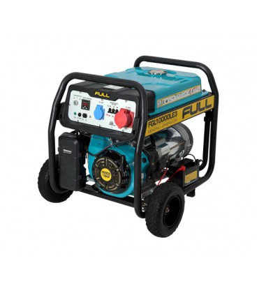 Генератор бензиновый FULL FGL10000LE3, 3-фазный 380/220V, 50Hz, 10kVA/8kW, бак 28 л, расход 3 л/ч, пуск: ручной/стартер, 720x530