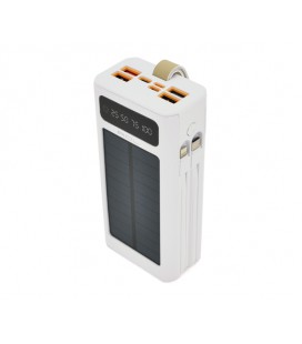 Powerbank ACL PW-90 30000mAh, SOLAR, TypeC + Lighting, WHITE, Box