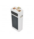 Powerbank ACL PW-90 30000mAh, SOLAR, TypeC + Lighting, WHITE, Box