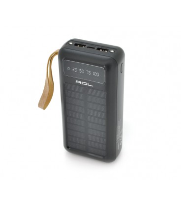 Powerbank ACL PW-61 30000mAh, SOLAR, Type-C/Lighting/Micro/USB, Black, Box