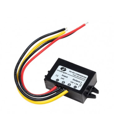 Преобразователь авто инвертор DC/DC 24V-12V 1.5A, IP67, 18W