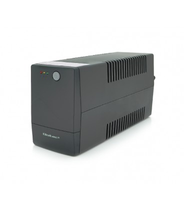 ИБП Qoltec QLT650 (360W) LED, AVR, 2st, 2xSCHUKO socket, 1x12V7Ah, plastik Case, Q4