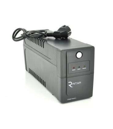 ИБП Ritar RTP600 (360W) Proxima-L, LED, AVR, 2st, 2xSCHUKO socket, 1x12V7Ah, plastik Case ( 340 х 140 х 205 ) 4,46 кг Q4
