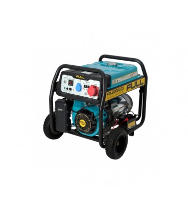 Генератор бензиновый FULL FGL8000LE3, 3-фазный 400/230V, 50Hz, 8.1kVA/6.5kW, бак 28 л, расход 2.6 л/ч, пуск: стартер, 720x530x61