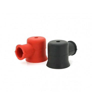 Набор защитных колпачков красный+черный для АКБ под болт, цена за пару 30mm*20mm*22mm