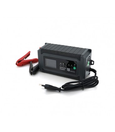 Автоматическое ЗУ для аккумулятора DEMUDA 12V/24V (MF,WET,AGM,GEL), AC110/220V, DC14,8В/29,6В, Ток заряда 12V/10A, 24V/6A, LCD, 