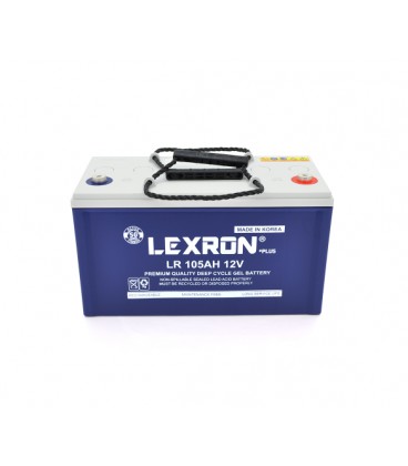 Аккумуляторная батарея Lexron LR-DCK-12-105 Carbon-Gel 12V 105AH DEEP CYCLE (330 x 171 x219) 31 kg