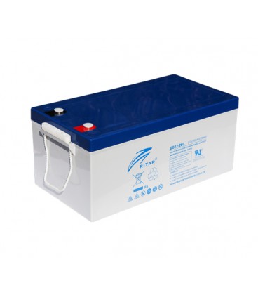 Аккумуляторная батарея GEL RITAR DG12-260, Gray Case, 12V 260.0Ah, ( 520x268x220(225)), 71.4 kg , Q1