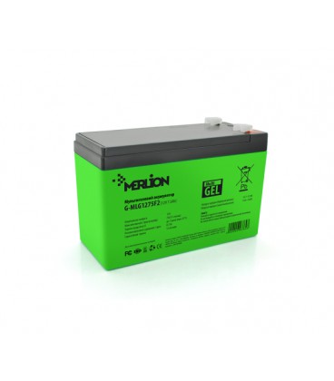 Аккумуляторная батарея MERLION G-MLG1275F2 12 V 7,5 Ah ( 150 x 65 x 95 (100) ), 2.075 kg Green Q10
