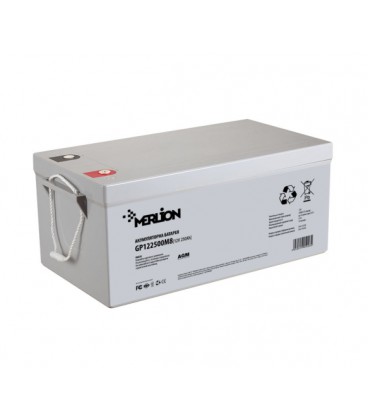 Аккумуляторная батарея MERLION AGM GP122500M8 12 V 250 Ah (525 x 275 x 278), 30.5 kg Q1/18