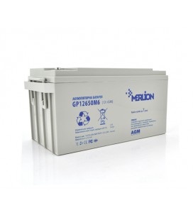 Аккумуляторная батарея MERLION AGM GP12650M6 12 V 65 Ah ( 350 x 165 x 178 ), 18 kg White Q1/48