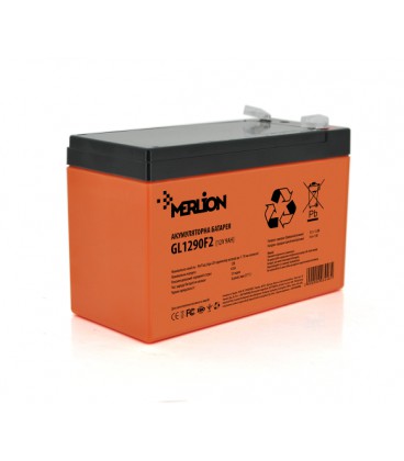 Аккумуляторная батарея MERLION GL1290F2 12 V 9 Ah ( 150 x 65 x 95 (100) ), 2.5 kg Orange Q10/420