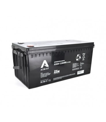 Аккумулятор ASBIST Super AGM ASAGM-122000M8, Black Case, 12V 200.0Ah ( 522 х 240 х 219 (224) ), 57kg Q1