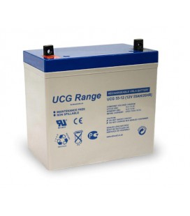 Аккумуляторная батарея Ultracell UCG55-12 GEL 12V 55 Ah (229 x 138 x 210), 17.7 kg White Q1/84