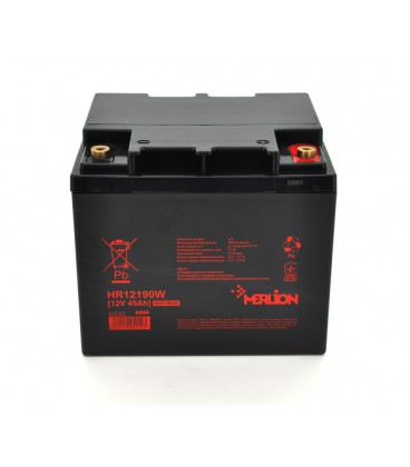 Аккумуляторная батарея MERLION HR12190W, 12V 45Ah ( 196 х 165 х 173 (173) ), 13.45 kg