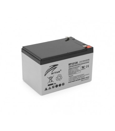 Аккумуляторная батарея AGM RITAR RT12120, Gray Case, 12V 12.0Ah (151х98х 95 (101) ), 3.25 kg Q4