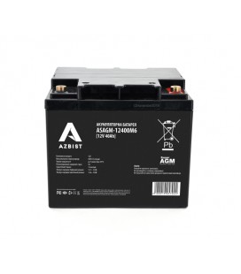 Аккумулятор AZBIST Super AGM ASAGM-12400M6, Black Case, 12V 40.0Ah (198x166x171), 13kg Q1