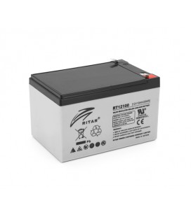 Аккумуляторная батарея AGM RITAR RT12100, Gray Case, 12V 10.0Ah ( 151 х 65 х 111 (117 ) ), 3.10kg Q10