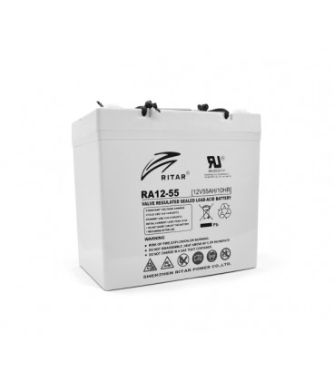 Аккумуляторная батарея AGM RITAR RA12-55, Gray Case, 12V 55.0Ah ( 229 x 138 x 211 (216) ) Q1