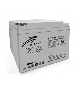 Аккумуляторная батарея AGM RITAR RT12280, Gray Case, 12V 28Ah ( 166 х178 х125 ) Q1