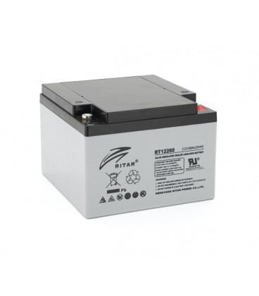 Аккумуляторная батарея AGM RITAR RT12260, Gray Case, 12V 26.0Ah (166 х 178 х125 ) Q1