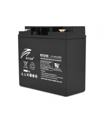 Аккумуляторная батарея AGM RITAR RT12180BM5, Black Case, 12V 18.0Ah (181х77х167 ) Q2