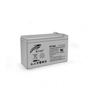 Аккумуляторная батарея AGM RITAR RT1290, Gray Case, 12V 9.0Ah ( 151 х 65 х 94 (100) ), 2.34 kg Q10