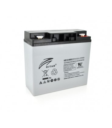 Аккумуляторная батарея AGM RITAR HR1288W, Gray Case, 12V 22.0Ah ( 181 х 77 х 167 (167 ) 6.50kg Q4