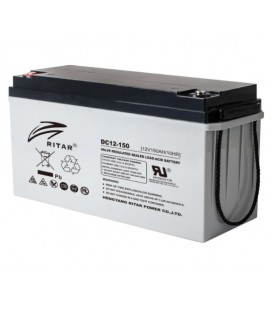 Аккумуляторная батарея AGM RITAR DC12-150, Gray Case, 12V 150Ah (483х170х241), 44 kg ,Q1/24