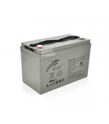 Аккумуляторная батарея AGM RITAR DC12-100, Gray Case, 12V 100Ah ( 328 x 172 x 215 (220), 30.4 kg Q1/36