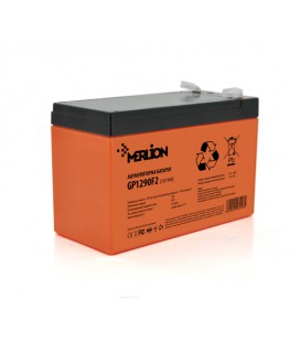 Аккумуляторная батарея MERLION AGM GP1290F2 PREMIUM 12 V 9 Ah ( 150 x 65 x 95 (100) ), 2.5kg Orange Q10