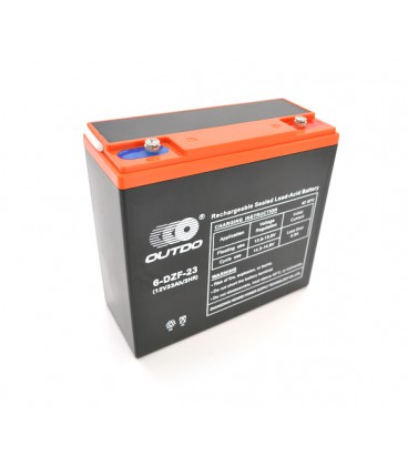 Тяговая аккумуляторная батарея AGM OUTDO 6-DZM-23 (DZF-23), 12V 23Ah, ( 180 х 78 х 170 ), Q2