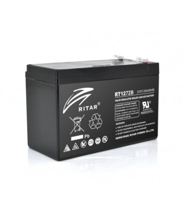 Аккумуляторная батарея AGM RITAR RT1272B, Black Case, 12V 7.2Ah ( 151 х 65 х 94 (100) ), 2.15 kg Q10