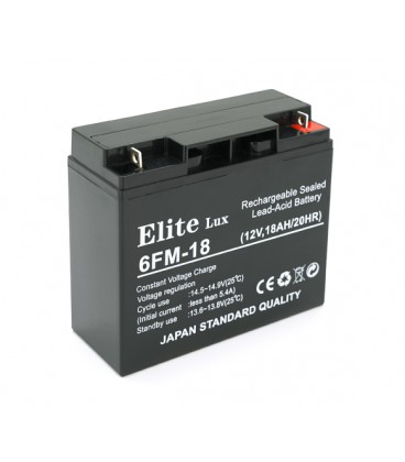 Аккумуляторная батарея Elite 12V 18Ah, (181х77х167 мм), 4.2кг, Black, Q4