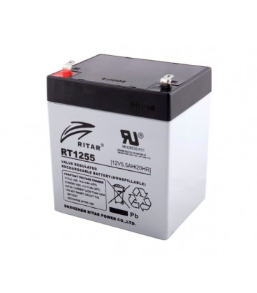 Аккумуляторная батарея AGM RITAR RT1255, Gray Case, 12V 5.5Ah ( 90 х 70 х 101 (107) ), 1,7kg Q10