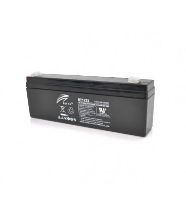 Аккумуляторная батарея AGM RITAR RT1223, Black Case, 12V 2.3Ah ( 177 х 35 х 62 (68) ), 0.89 kg Q10