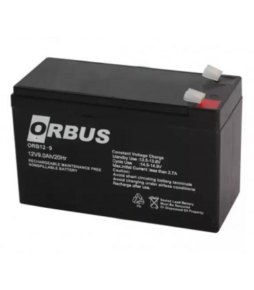 Аккумуляторная батарея ORBUS ORB1290 AGM 12V 9Ah (151x65x94) 2.40 kg Q10/450
